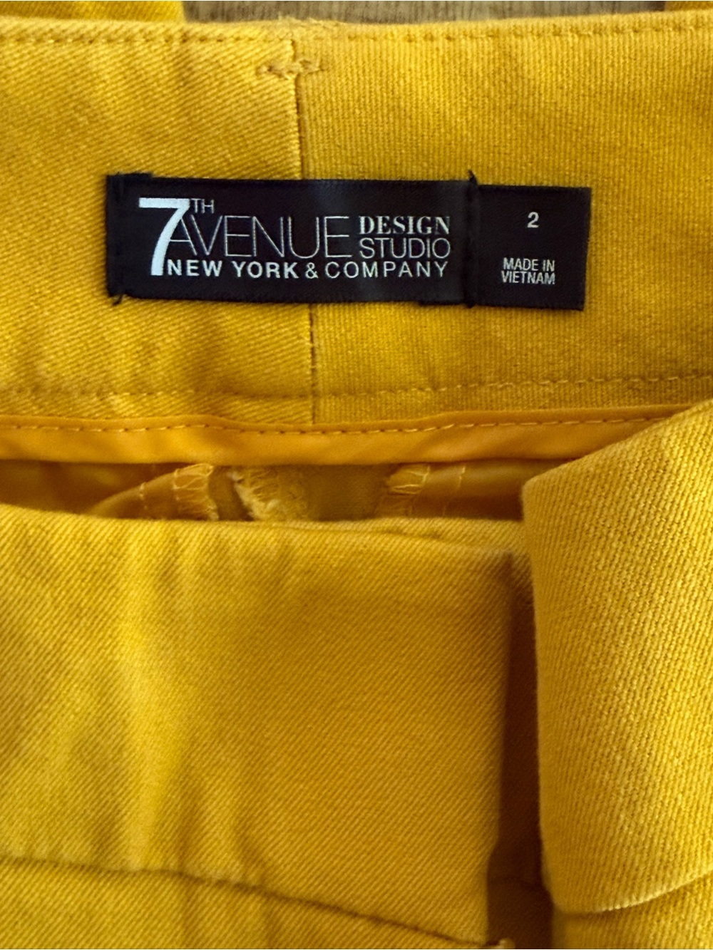 Game Day Gold Mustard Yellow Ankle Pants Size 2 Steelers Packers Tailgate Style - Picture 4 of 12